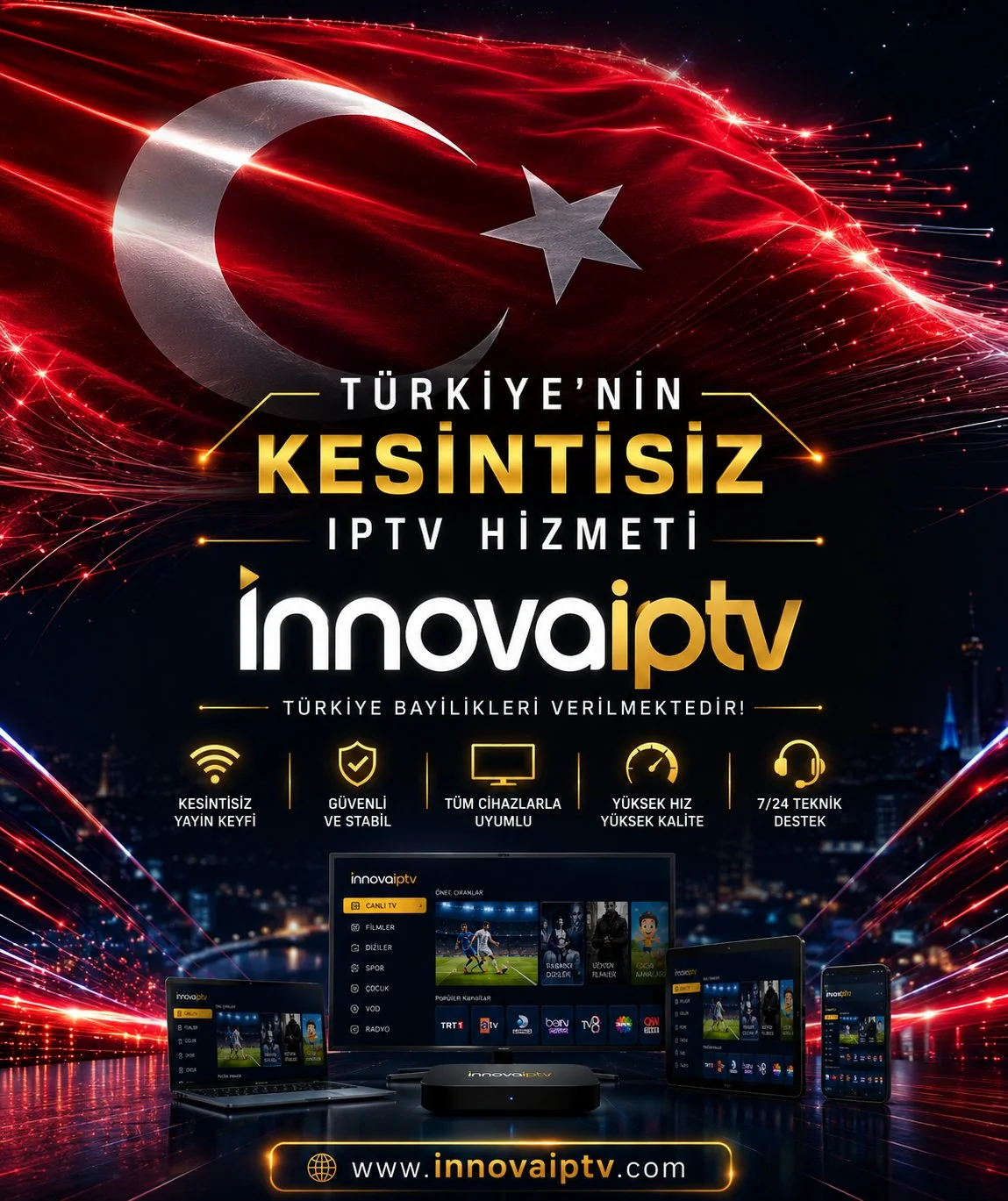 İnnova Premium IPTV - Türkiye'nin kesintisiz IPTV hizmeti, Türkiye bayilikleri verilmektedir
